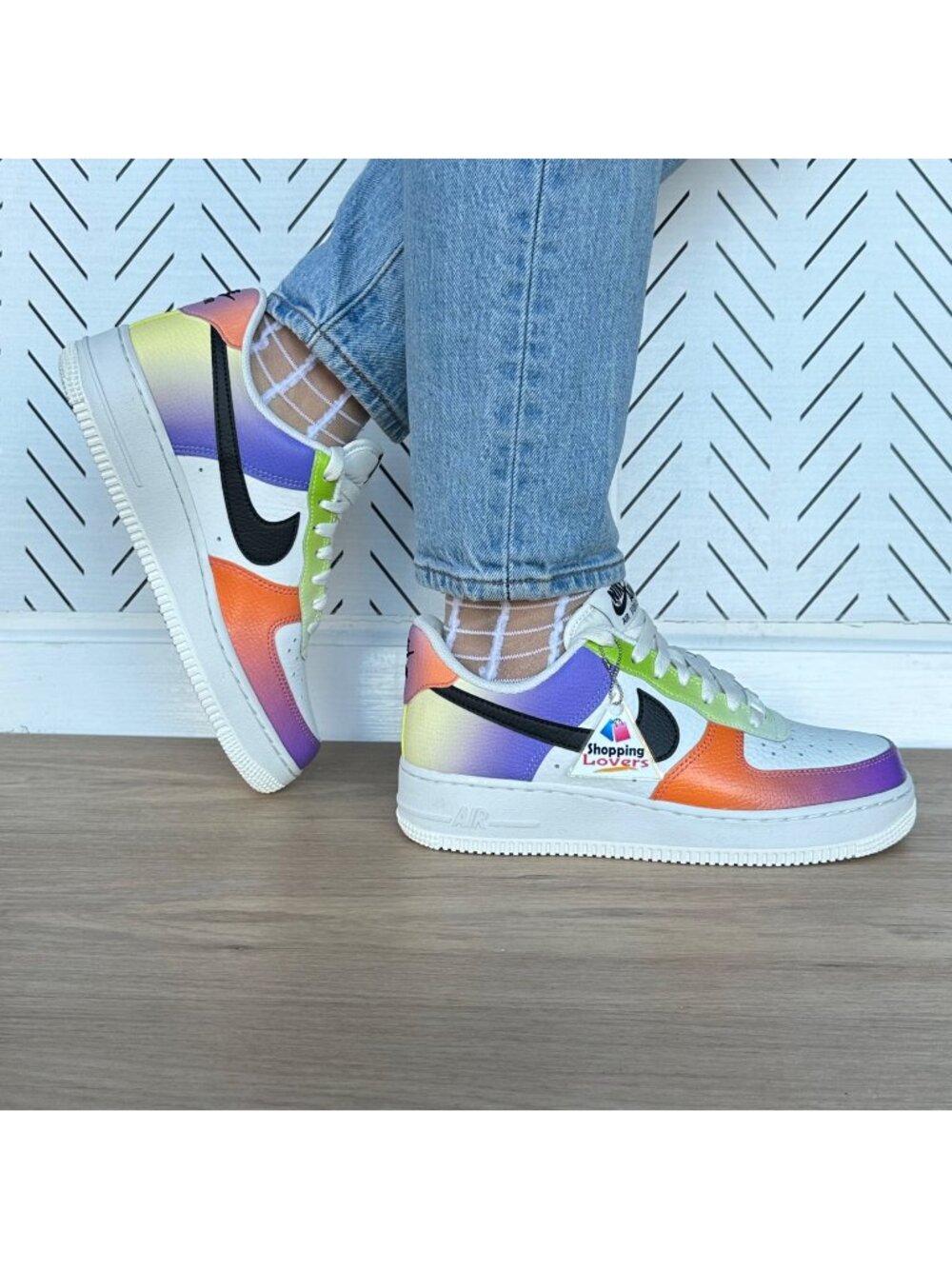 ⭐Nike Air Force 1 Low 07 Womens Shoes 7.5 Purple Orange Ombre Sneaker FD0801-100